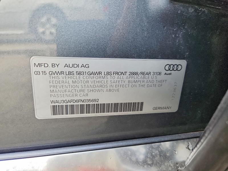 Продаж на аукціоні авто 2015 Audi A8, vin: WAU3GAFD6FN035692, номер лоту: 51983586