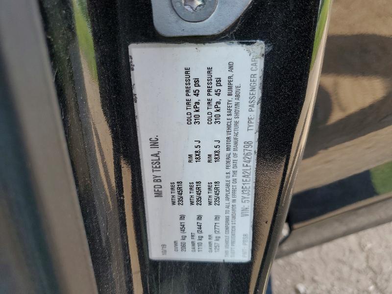 Продаж на аукціоні авто 2020 Tesla Model 3, vin: 5YJ3E1EA2LF426798, номер лоту: 54150166