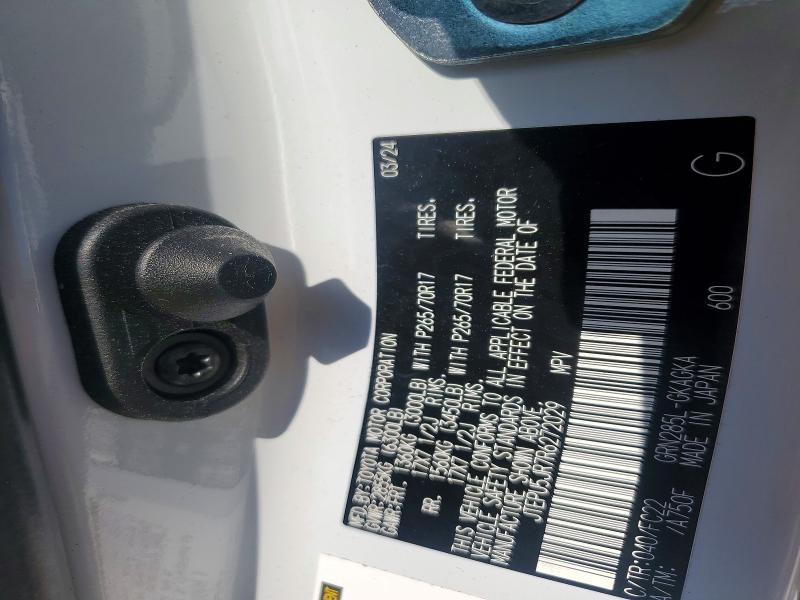 2024 Toyota 4runner მანქანა იყიდება აუქციონზე, vin: JTEPU5JR7R6272029, აუქციონის ნომერი: 54421646