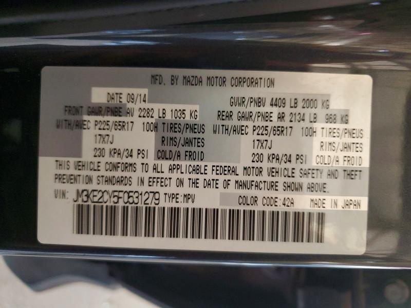 Продажа на аукционе авто 2015 Mazda Cx-5, vin: JM3KE2CY5F0531279, номер лота: 54696796