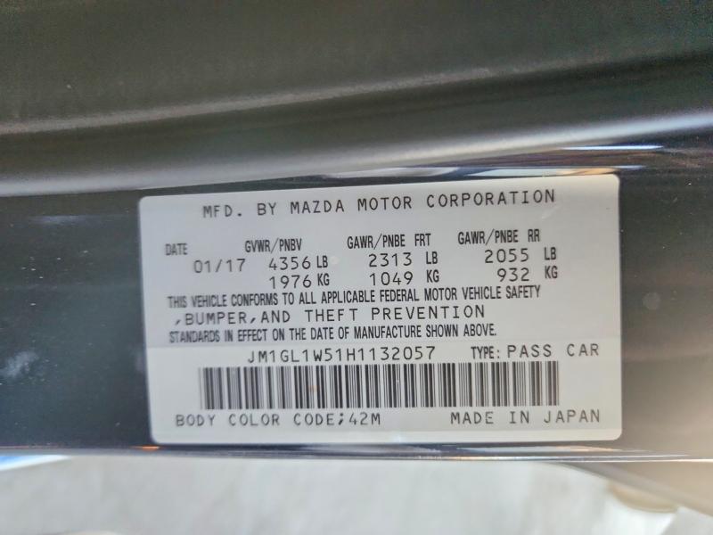 Aukcja sprzedaży 2017 Mazda 6, vin: JM1GL1W51H1132057, numer aukcji: 52258556