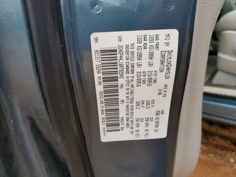 Aukcja sprzedaży 2006 Dodge Grand Caravan, vin: 2D4GP44L16R792943, numer aukcji: 54658036