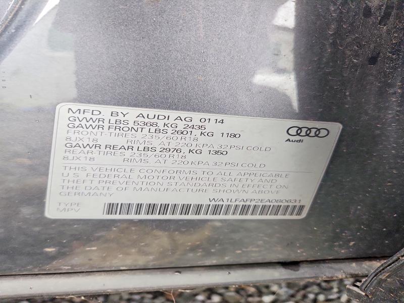 2014 Audi Q5 მანქანა იყიდება აუქციონზე, vin: WA1LFAFP2EA080631, აუქციონის ნომერი: 54411206