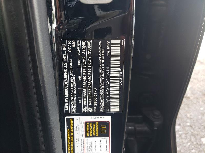 Aukcja sprzedaży 2016 Mercedes-benz Gle, vin: 4JGDA5JB6GA811314, numer aukcji: 48714516