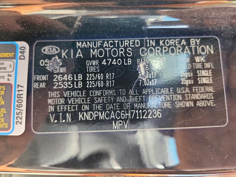Продаж на аукціоні авто 2017 Kia Sportage, vin: KNDPMCAC6H7112236, номер лоту: 53304686