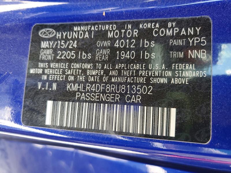 52073696 :رقم المزاد ، KMHLR4DF8RU813502 vin ، 2024 Hyundai Elantra مزاد بيع