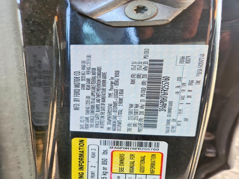 2015 Ford Fusion მანქანა იყიდება აუქციონზე, vin: 3FA6P0H76FR255760, აუქციონის ნომერი: 54967696