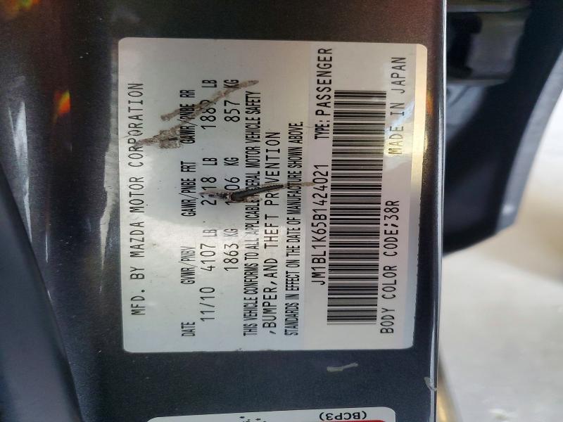 54851926 :رقم المزاد ، JM1BL1K65B1424021 vin ، 2011 Mazda 3 مزاد بيع