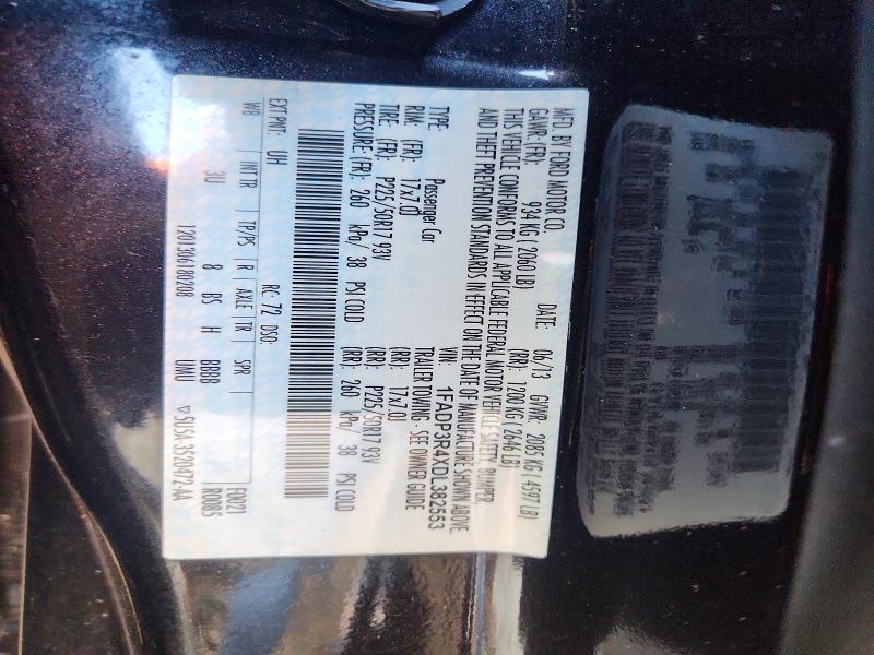 Продаж на аукціоні авто 2013 Ford Focus, vin: 1FADP3R4XDL382553, номер лоту: 52563196