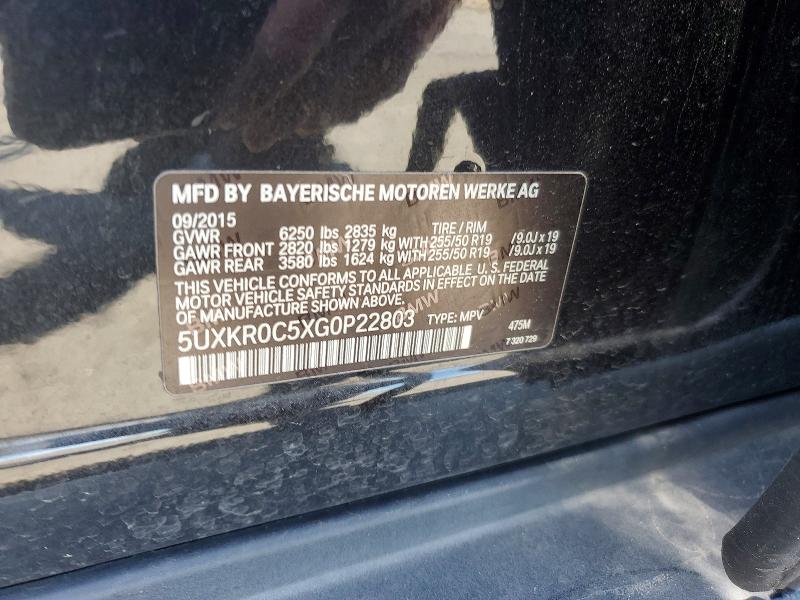 53062816 :رقم المزاد ، 5UXKR0C5XG0P22803 vin ، 2016 Bmw X5 مزاد بيع