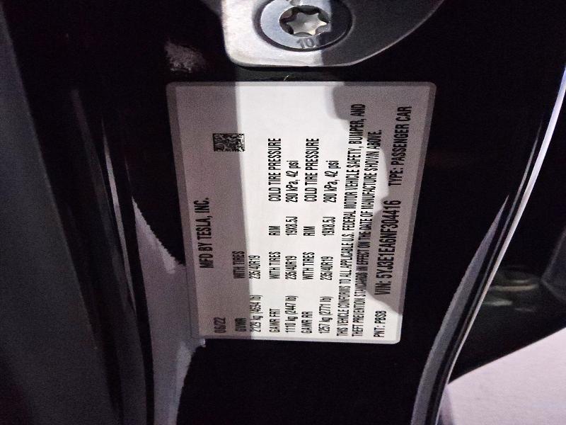Aukcja sprzedaży 2022 Tesla Model 3, vin: 5YJ3E1EA6NF304416, numer aukcji: 54704826