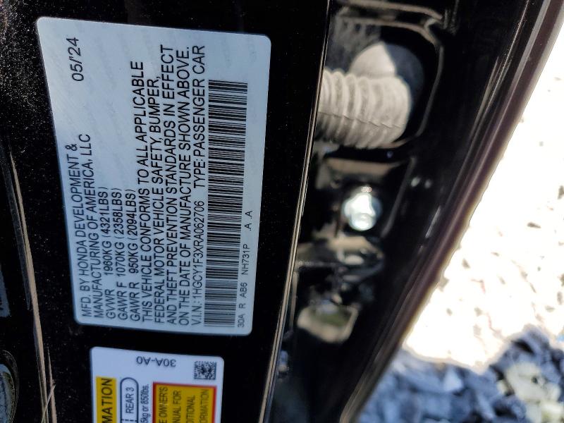 53914396 :رقم المزاد ، 1HGCY1F3XRA062706 vin ، 2024 Honda Accord مزاد بيع