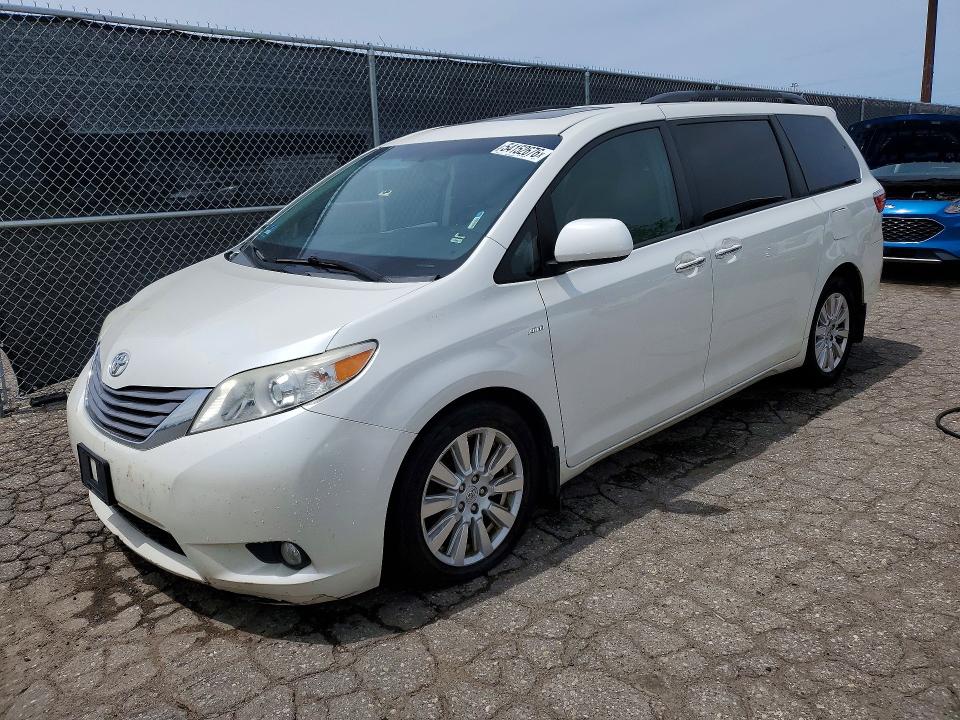 54152676 :رقم المزاد ، 5TDDZ3DC2HS161164 vin ، 2017 Toyota Sienna مزاد بيع