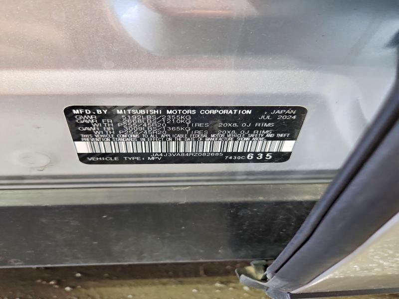 54637286 :رقم المزاد ، JA4J3VA84RZ082685 vin ، 2024 Mitsubishi Outlander مزاد بيع