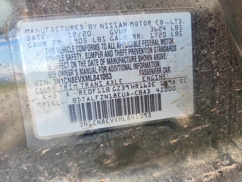 Продажа на аукционе авто 2021 Nissan Versa, vin: 3N1CN8EVXML841093, номер лота: 55433906