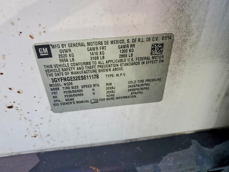 Aukcja sprzedaży 2014 Cadillac Srx, vin: 3GYFNGE32ES611178, numer aukcji: 52692856