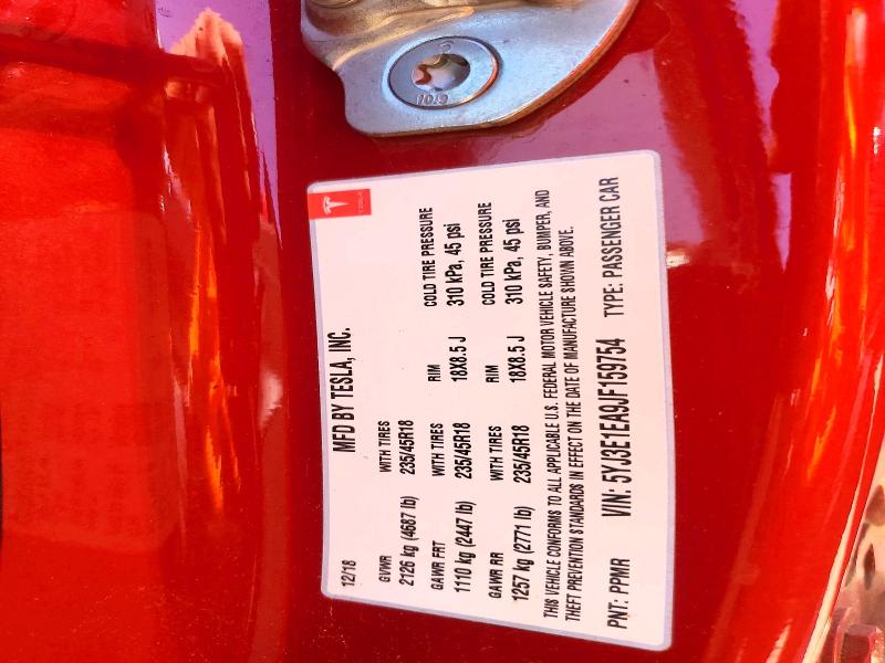 Aukcja sprzedaży 2018 Tesla Model 3, vin: 5YJ3E1EA9JF159754, numer aukcji: 54143076