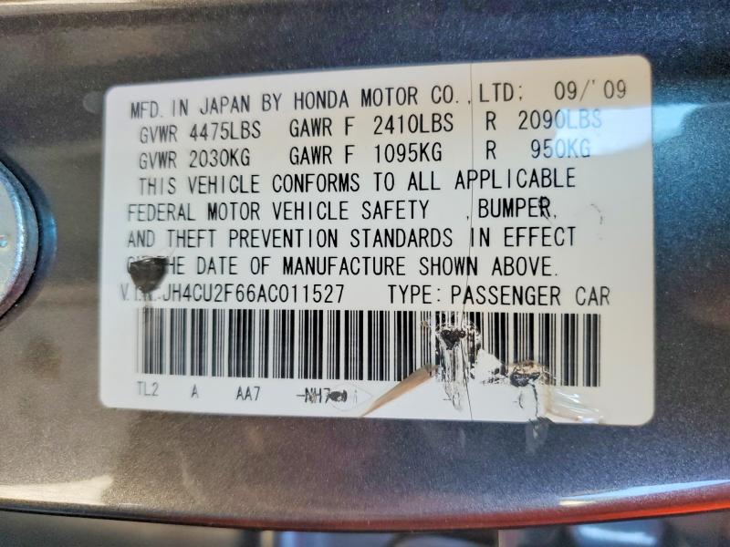Aukcja sprzedaży 2010 Acura Tsx, vin: JH4CU2F66AC011527, numer aukcji: 53624116
