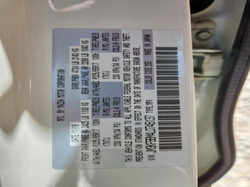 Продаж на аукціоні авто 2020 Mazda Cx-5, vin: JM3KFBBM4L0745137, номер лоту: 55001166