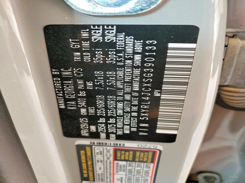Продажа на аукционе авто 2025 Kia Sorento, vin: 5XYRL4JCXSG390133, номер лота: 52391836