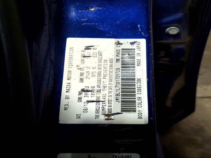 54268406 :رقم المزاد ، JM1BL1L71D1709728 vin ، 2013 Mazda 3 مزاد بيع