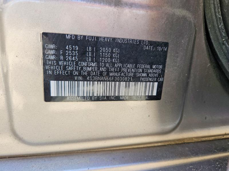 55043266 :رقم المزاد ، 4S3BNAN66F3030821 vin ، 2015 Subaru Legacy مزاد بيع