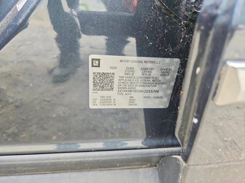 2019 Cadillac Xt5 მანქანა იყიდება აუქციონზე, vin: 1GYKNFRSXKZ215704, აუქციონის ნომერი: 54227846