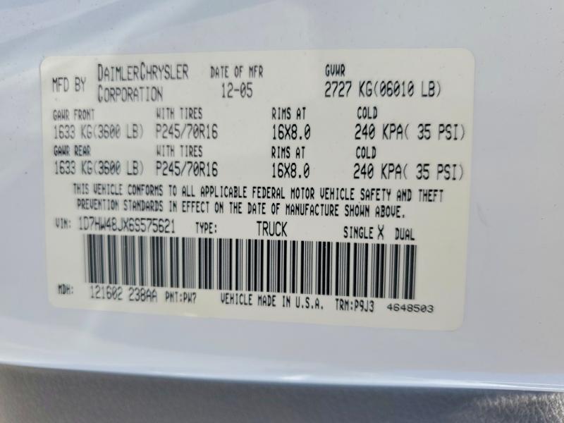 Продаж на аукціоні авто 2006 Dodge Dakota, vin: 1D7HW48JX6S575621, номер лоту: 54882116