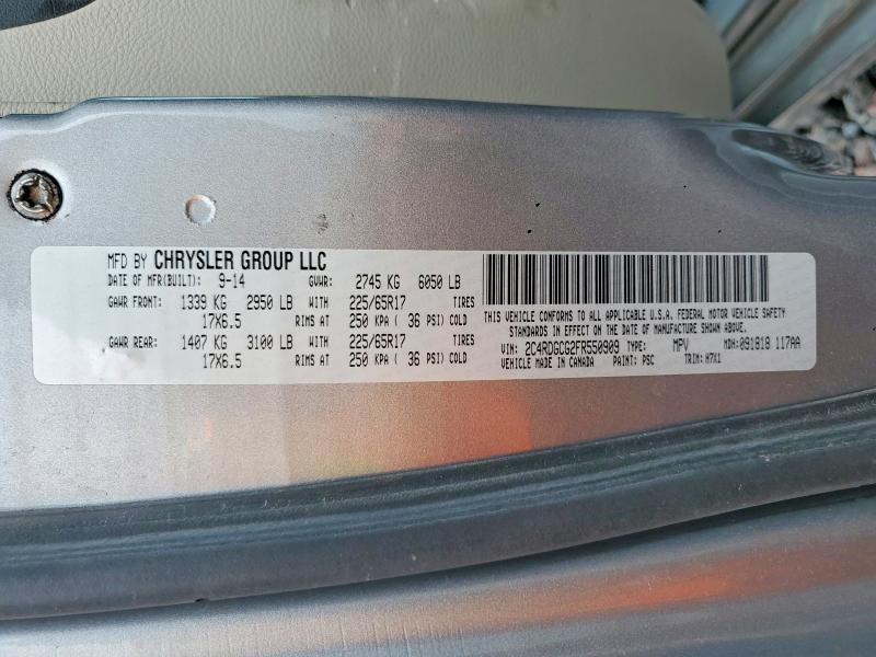 Aukcja sprzedaży 2015 Dodge Grand Caravan, vin: 2C4RDGCG2FR550909, numer aukcji: 54114536