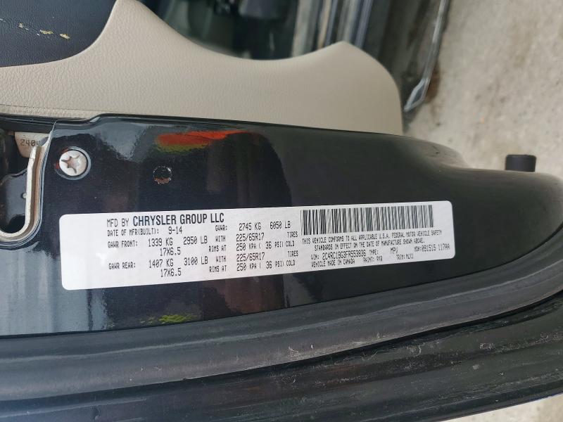 53722026 :رقم المزاد ، 2C4RC1BG3FR553836 vin ، 2015 Chrysler Town & Country مزاد بيع