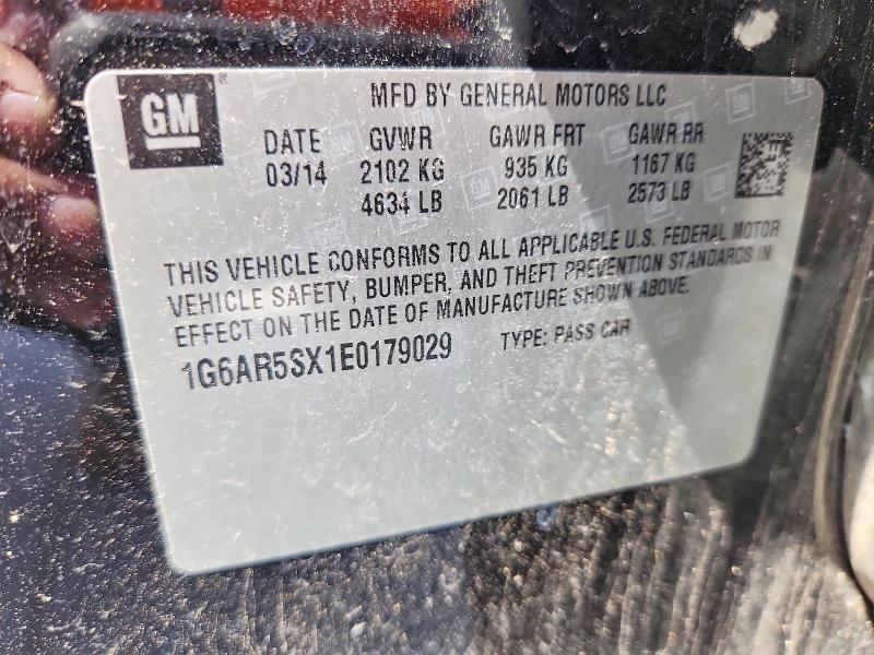 53796266 :رقم المزاد ، 1G6AR5SX1E0179029 vin ، 2014 Cadillac Cts مزاد بيع