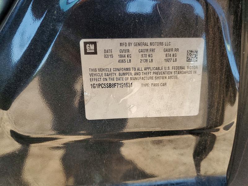Aukcja sprzedaży 2015 Chevrolet Cruze, vin: 1G1PC5SB8F7191631, numer aukcji: 55406346