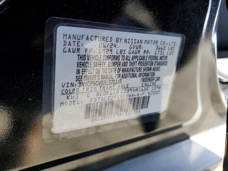 53669576 :رقم المزاد ، 3N1CP5CV9RL572345 vin ، 2024 Nissan Kicks مزاد بيع