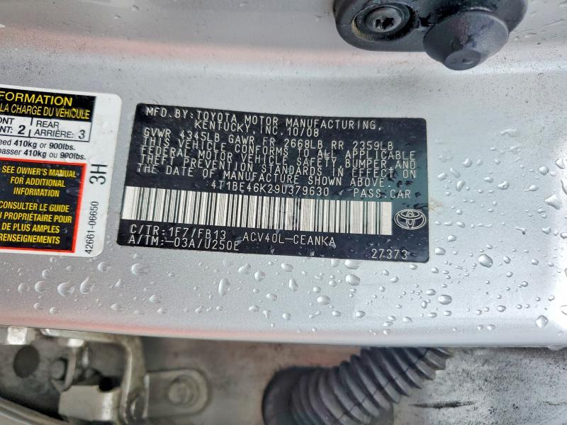 55003876 :رقم المزاد ، 4T1BE46K29U379630 vin ، 2009 Toyota Camry مزاد بيع