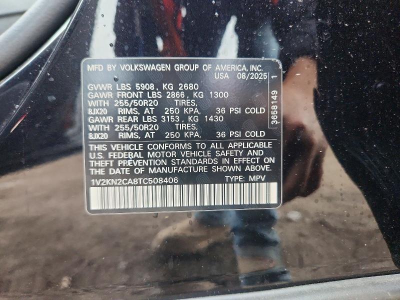 2026 Volkswagen Atlas მანქანა იყიდება აუქციონზე, vin: 1V2KN2CA8TC508406, აუქციონის ნომერი: 52165906