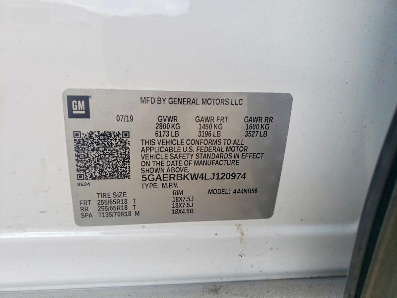 Продажа на аукционе авто 2020 Buick Enclave, vin: 5GAERBKW4LJ120974, номер лота: 53986756