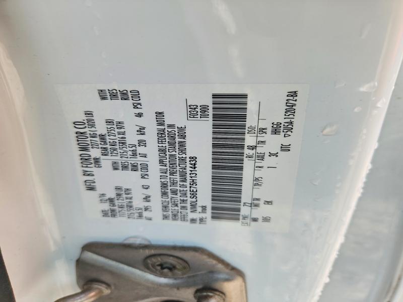 2017 Ford Transit Connect მანქანა იყიდება აუქციონზე, vin: NM0LS6E75H1314438, აუქციონის ნომერი: 52357636