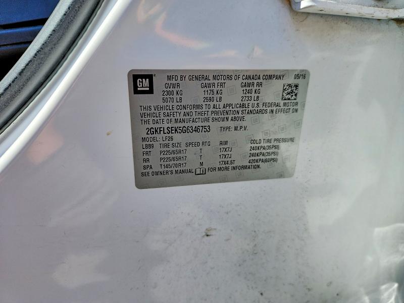 Продажа на аукционе авто 2016 Gmc Terrain, vin: 2GKFLSEK5G6346753, номер лота: 53030626