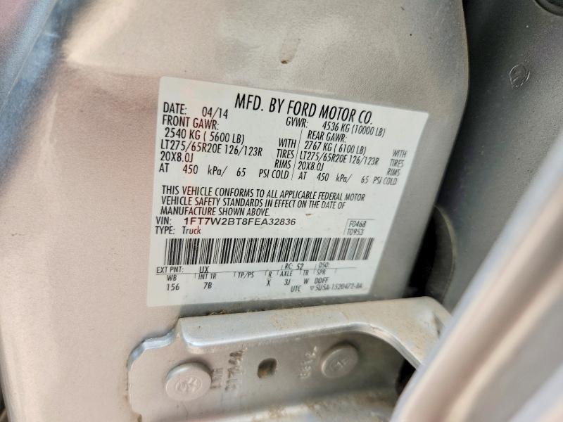 Auction sale of the 2015 Ford F250, vin: 1FT7W2BT8FEA32836, lot number: 53295616