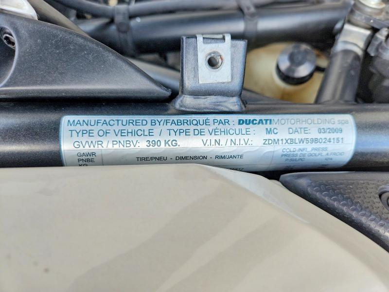 2009 Ducati 1198 მანქანა იყიდება აუქციონზე, vin: ZDM1XBLW59B024151, აუქციონის ნომერი: 52468536