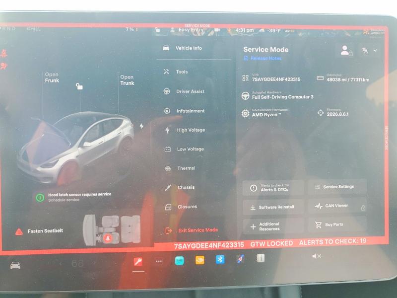 2022 Tesla Model Y მანქანა იყიდება აუქციონზე, vin: 7SAYGDEE4NF423315, აუქციონის ნომერი: 54298926
