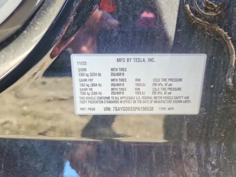 53606586 :رقم المزاد ، 7SAYGDEE5PA196538 vin ، 2023 Tesla Model Y مزاد بيع