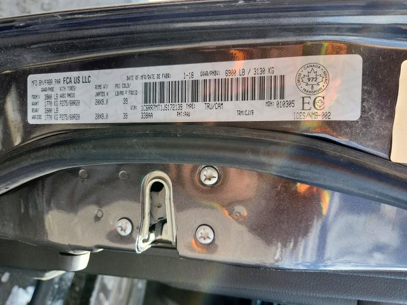 Продаж на аукціоні авто 2018 Ram 1500, vin: 1C6RR7MT1JS172139, номер лоту: 52783366