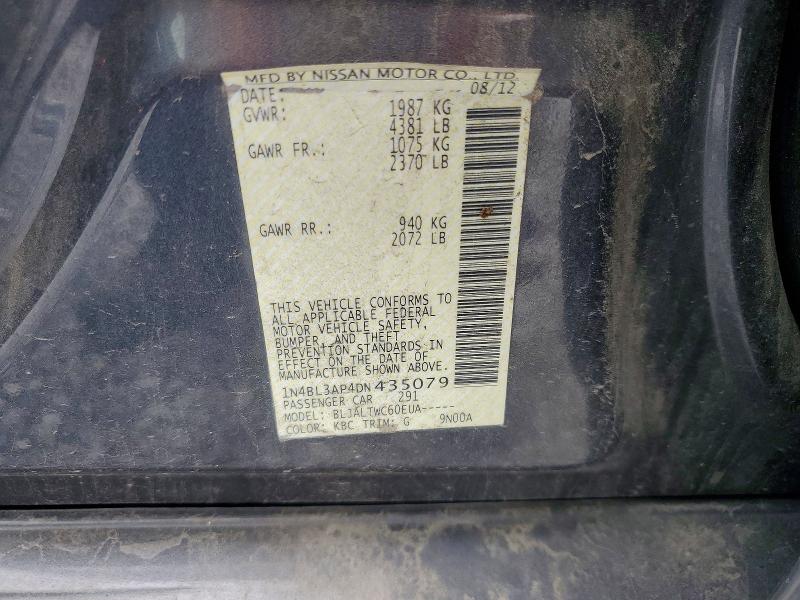 Aukcja sprzedaży 2013 Nissan Altima, vin: 1N4BL3AP4DN435079, numer aukcji: 54845786
