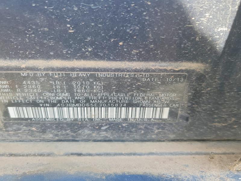 2014 Subaru Legacy მანქანა იყიდება აუქციონზე, vin: 4S3BMBD65E3015834, აუქციონის ნომერი: 53395856