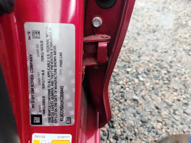 Продаж на аукціоні авто 2019 Chevrolet Spark, vin: KL8CD6SA5KC808445, номер лоту: 55406886