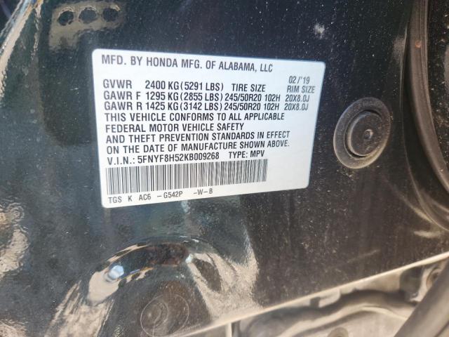 Продаж на аукціоні авто 2019 Honda Passport, vin: 5FNYF8H52KB009268, номер лоту: 52988496