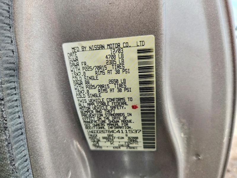 Продаж на аукціоні авто 2004 Nissan Frontier, vin: 1N6DD26T84C411537, номер лоту: 52043356