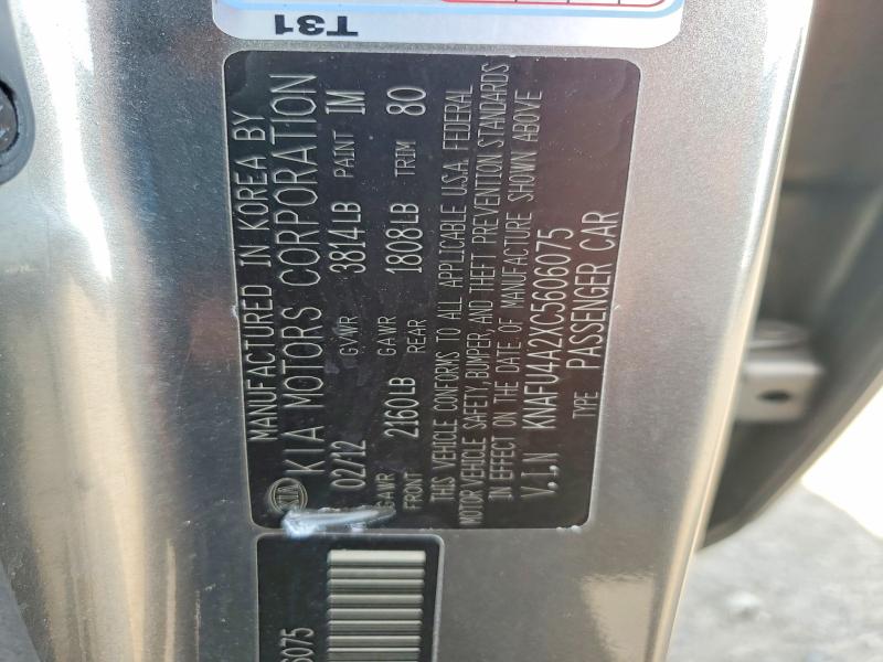 Auction sale of the 2012 Kia Forte, vin: KNAFU4A2XC5606075, lot number: 53894876