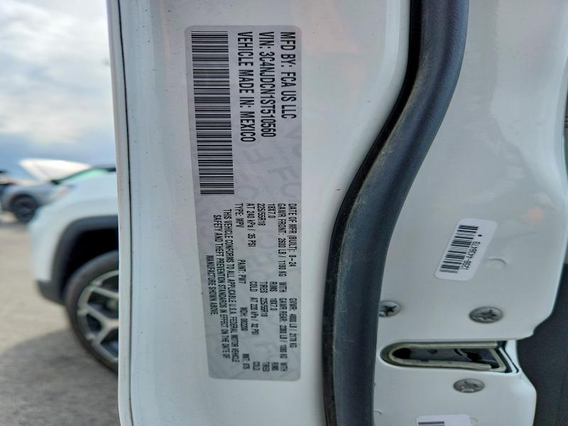 52676956 :رقم المزاد ، 3C4NJDCN1ST510560 vin ، 2025 Jeep Compass مزاد بيع